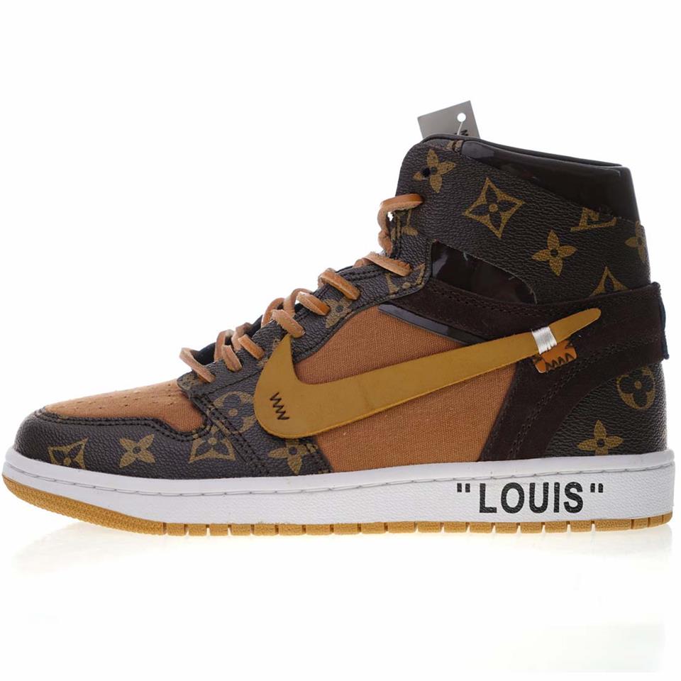 Shop Louis Vuitton x Off White x Nike Air Jordan 1