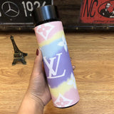 Blue lagoon color insulated water stainles steel bottle. Made with legendary Louis Vuitton monogram, perfect for joga and healthy people