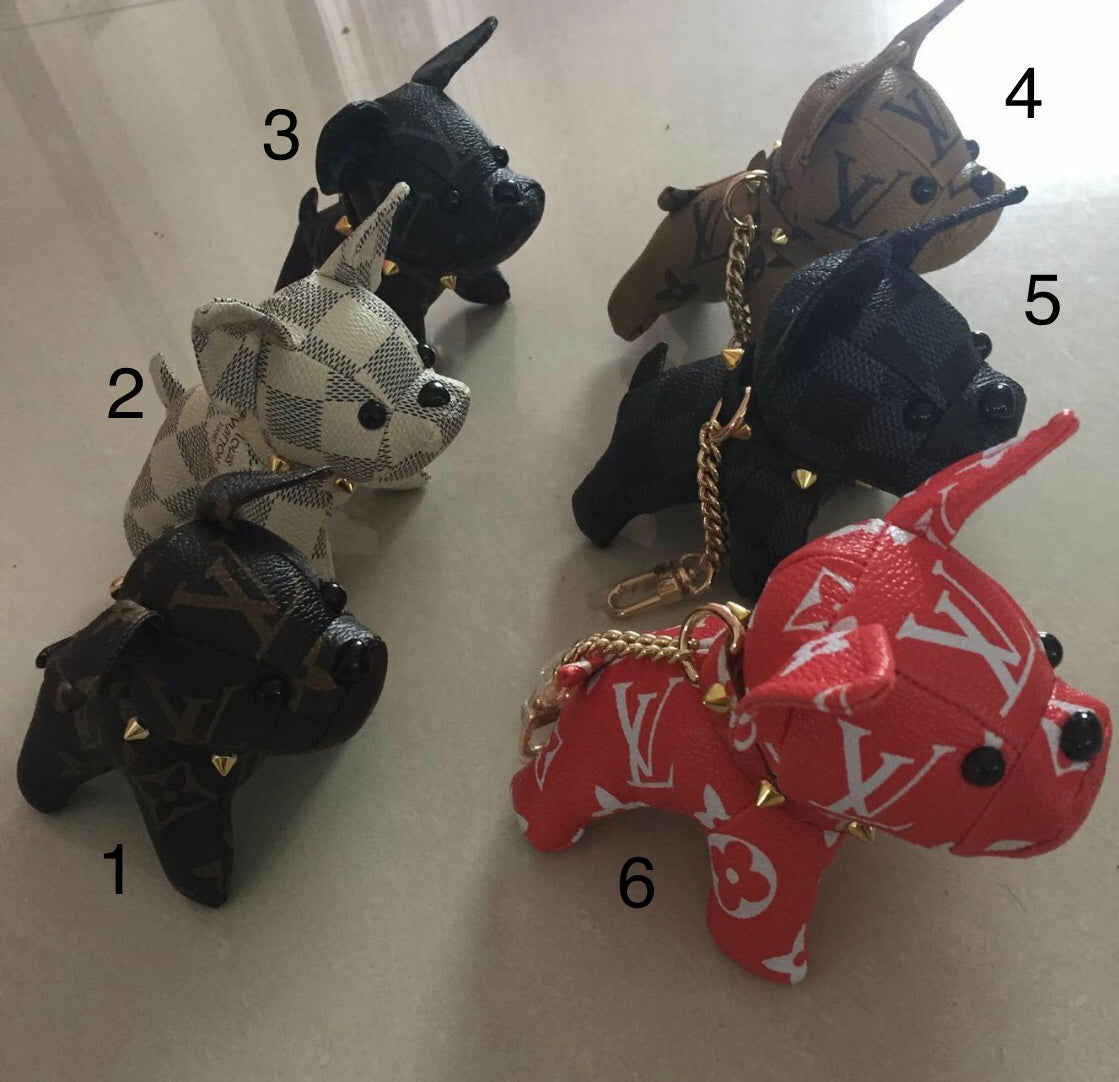 Louis Vuitton Presbyopic Dog Pendant French Bulldog Bag Ornaments Lucky Cow  Mickey Mouse Doll Keycha