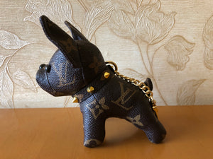 Luxury French BullDog Keychain Bag Charm - Black