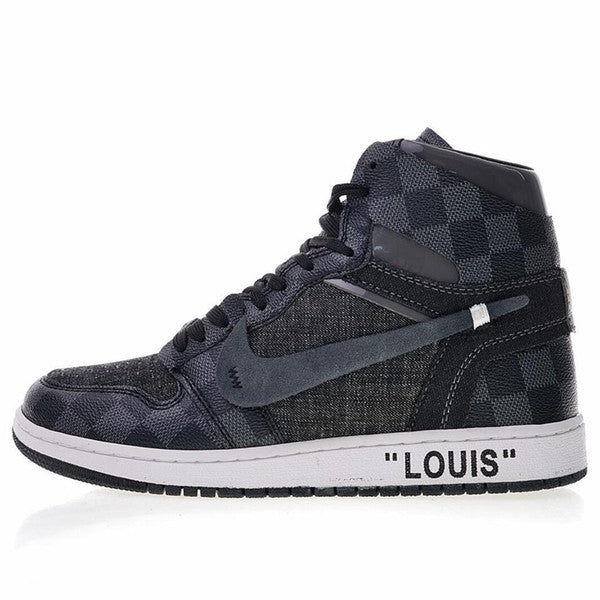 Jual Men's shoe Nike Air Jordan aj1 x Louis Vuitton x off white aq0818-202  ow co branded guest edition LV Jordan code 1 - 43 di Seller Li Luoyun Shop  - Hong