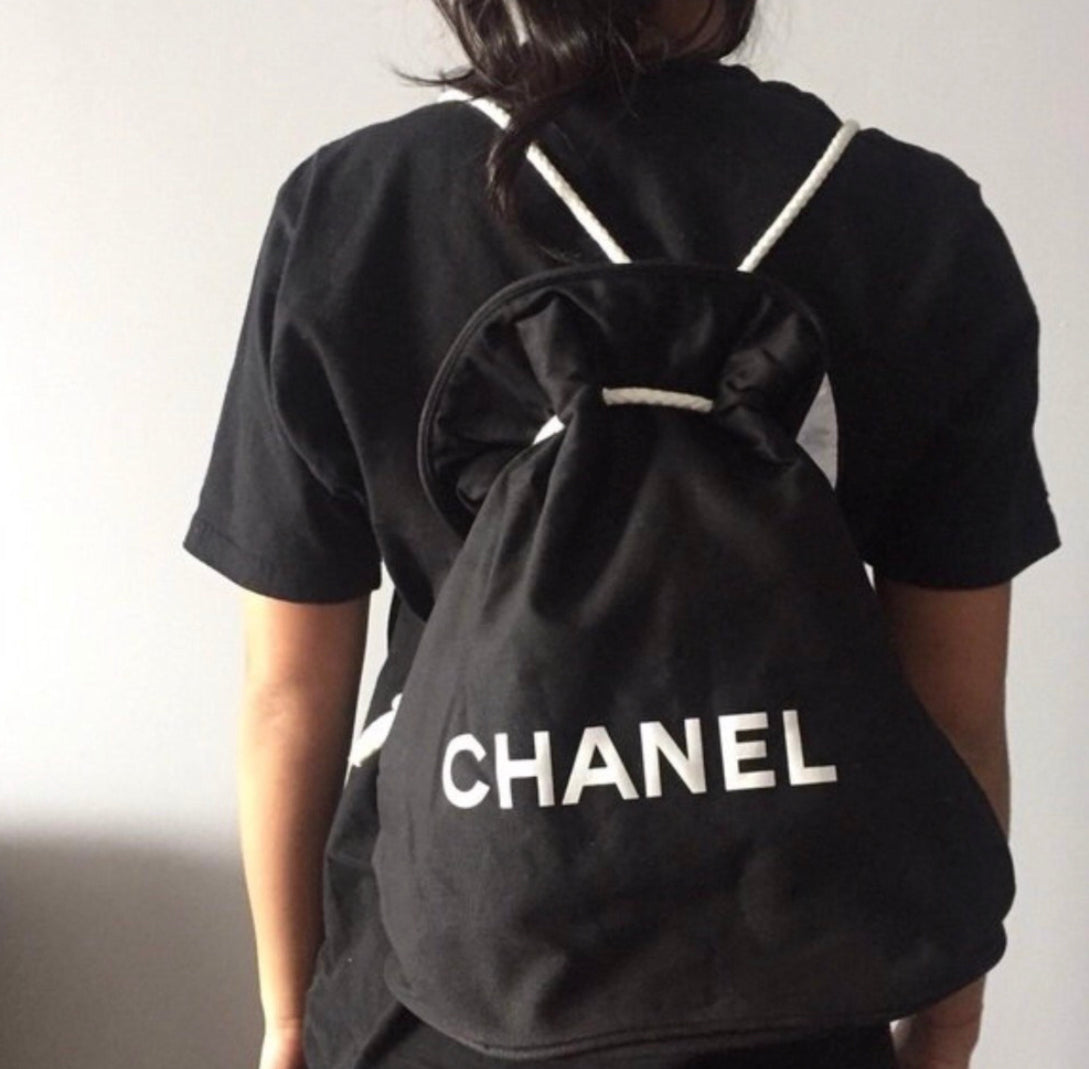 Chanel VIP Canvas Drawstrings Backpack/Bucket bag – Crafteza