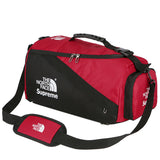 The North Face 'Supreme' Travel/Gym duffel bag.  Made from high quality polyester, got large capacity.