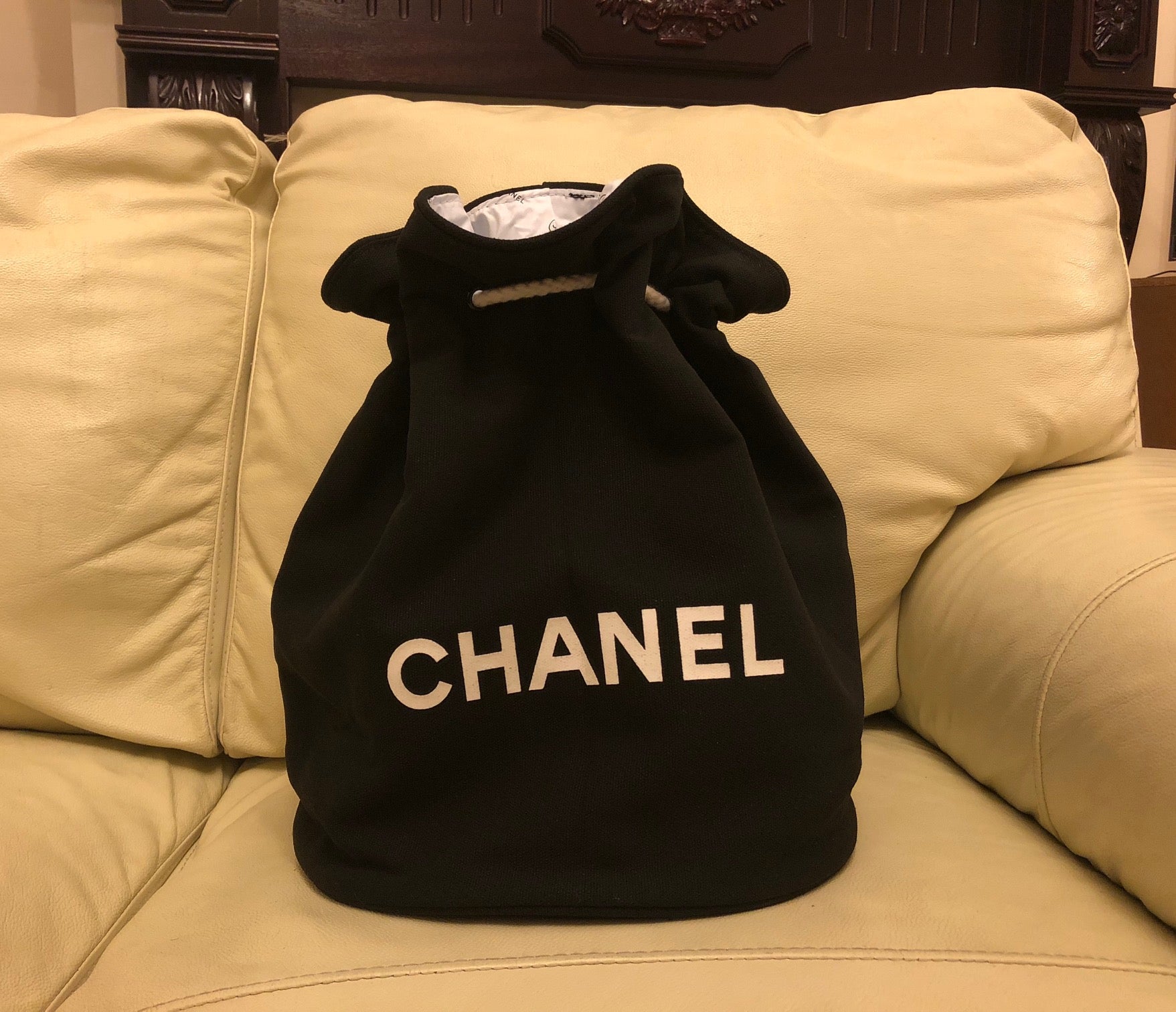 Chanel VIP Canvas Drawstrings Backpack/Bucket bag – Crafteza