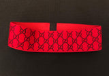Gucci GG Monogram Headband In Red & Black