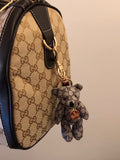 Unique and Stylish Teddy Bear Keychain/Bag Charm features legendary Gucci (GG) Monogram