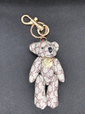 Unique and Stylish Teddy Bear Keychain/Bag Charm features legendary Gucci (GG) Monogram