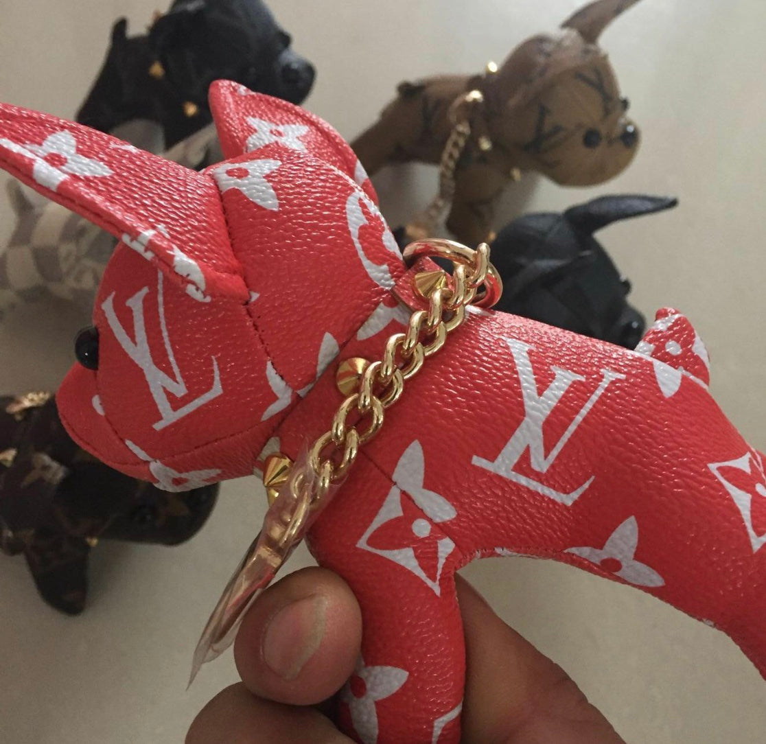 Louis Vuitton French Bulldog Bag charm keychain, Hobbies & Toys
